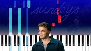 Josiah Queen - sundays (Piano Tutorial)