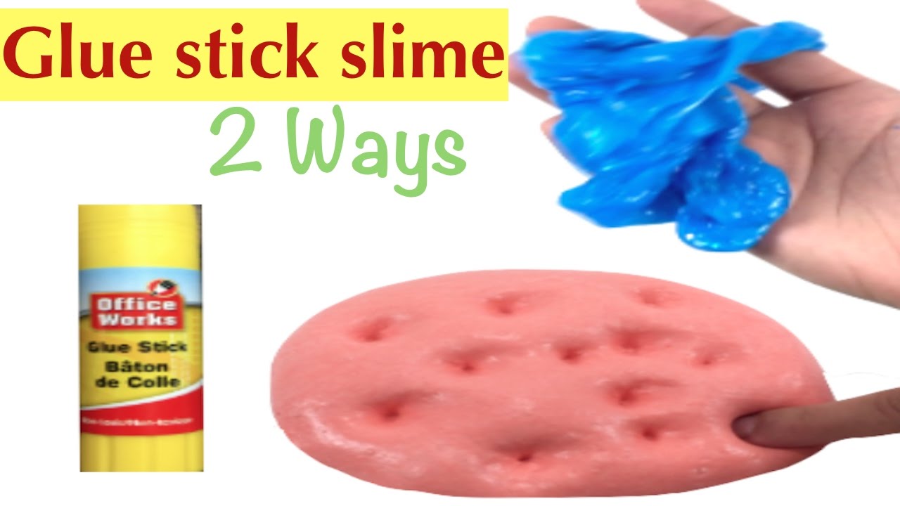 Glue Stick Slime 2 Ways Jiggly And Fluffy Slime With Glue Sticks No Baking Soda Or Liquid Starch