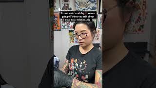 Tattoo artist’s red flag 🚩sensor going off #fyp #tattooartist #tattoohumor #femletattooartist