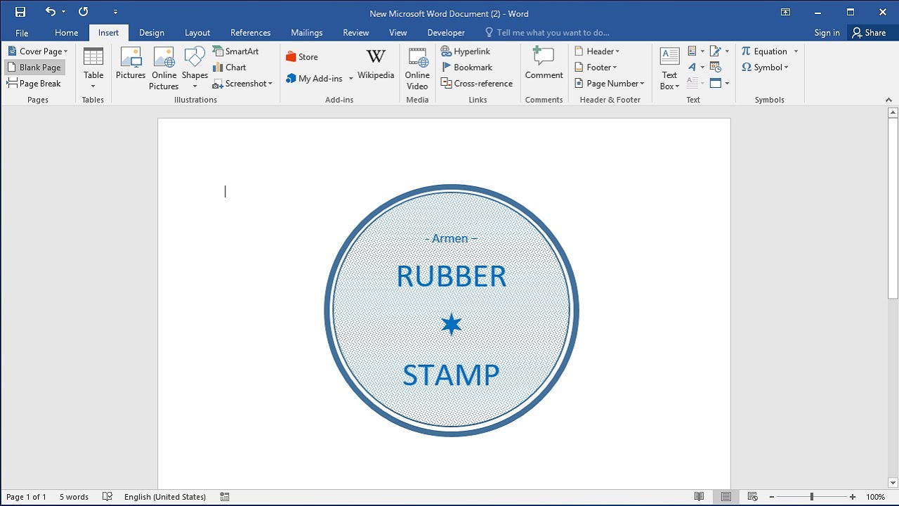 How To Create A Stamp Template In Word