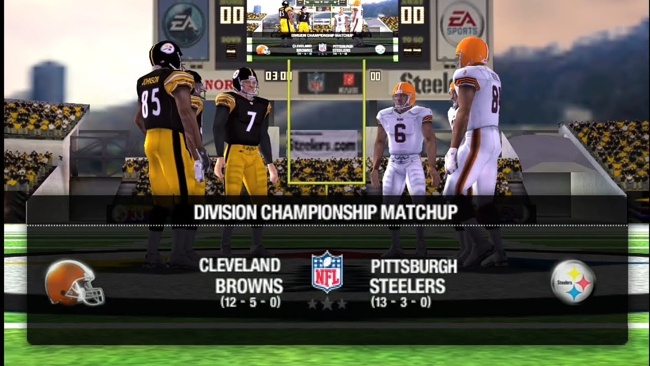 Madden 11 PSP [Режим франшизы Steelers] Матч дивизионного раунда AFC против Browns