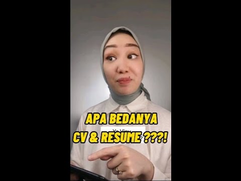 Ini Bedanya CV &amp; RESUME !!! #Short #tipskerja #BUMN #CV #Resume #BedaCV&amp;Resume