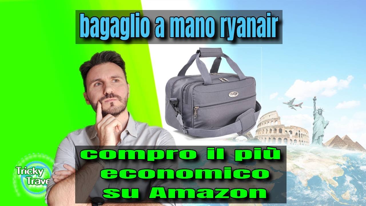 bagaglio a mano ryanair economico (40x20x25) 14,90€ Compro il più economico  su amazon 😯 - YouTube