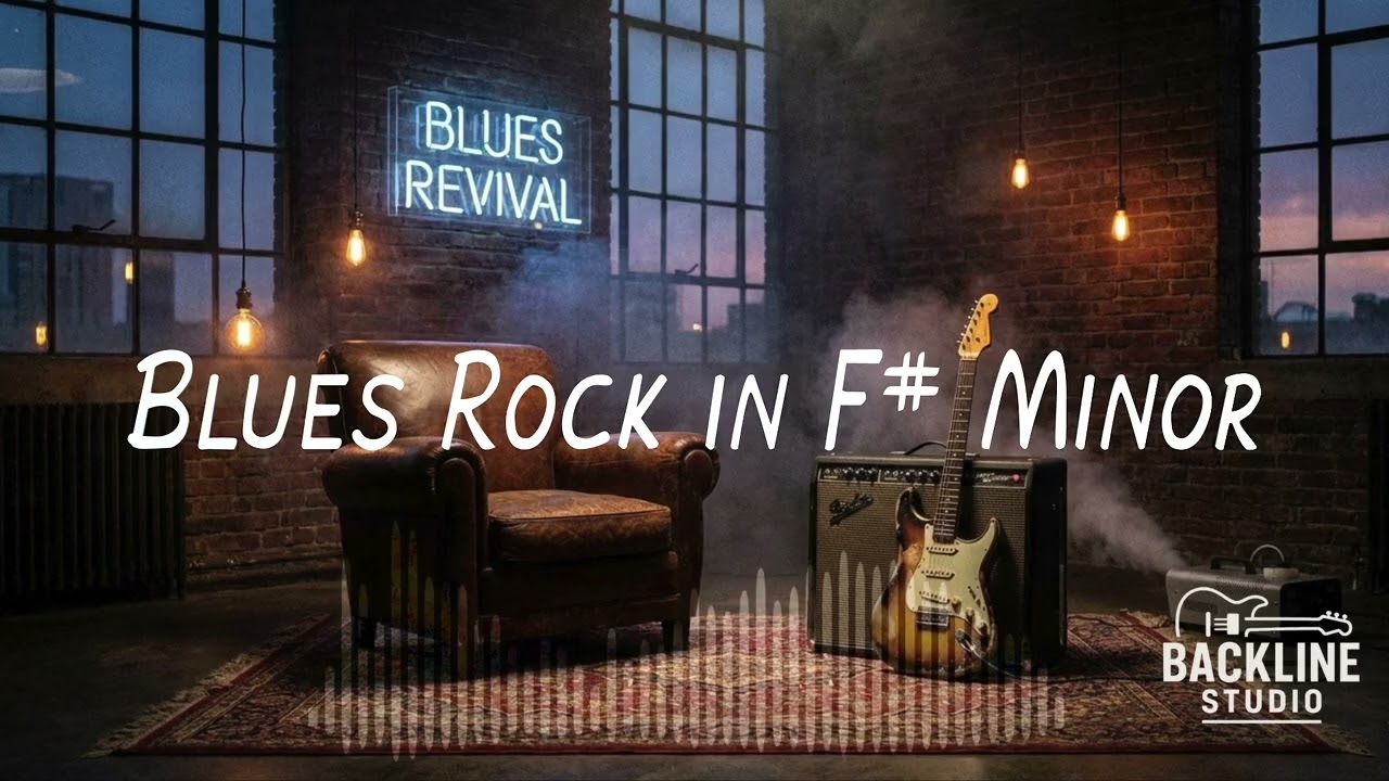 Jam Track 29 – Modern Blues Rock Guitar Backing Track in F♯ Minor
