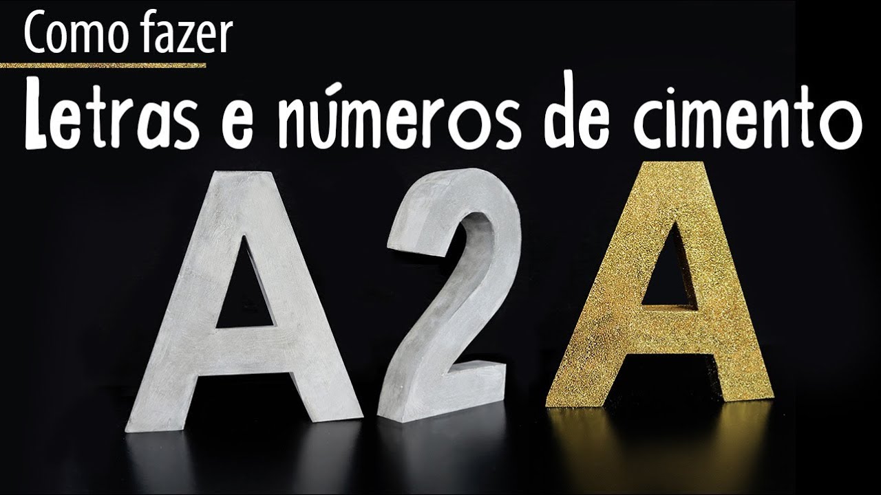 Como Fazer LETRAS E NÚMEROS DE CIMENTO perfeitos