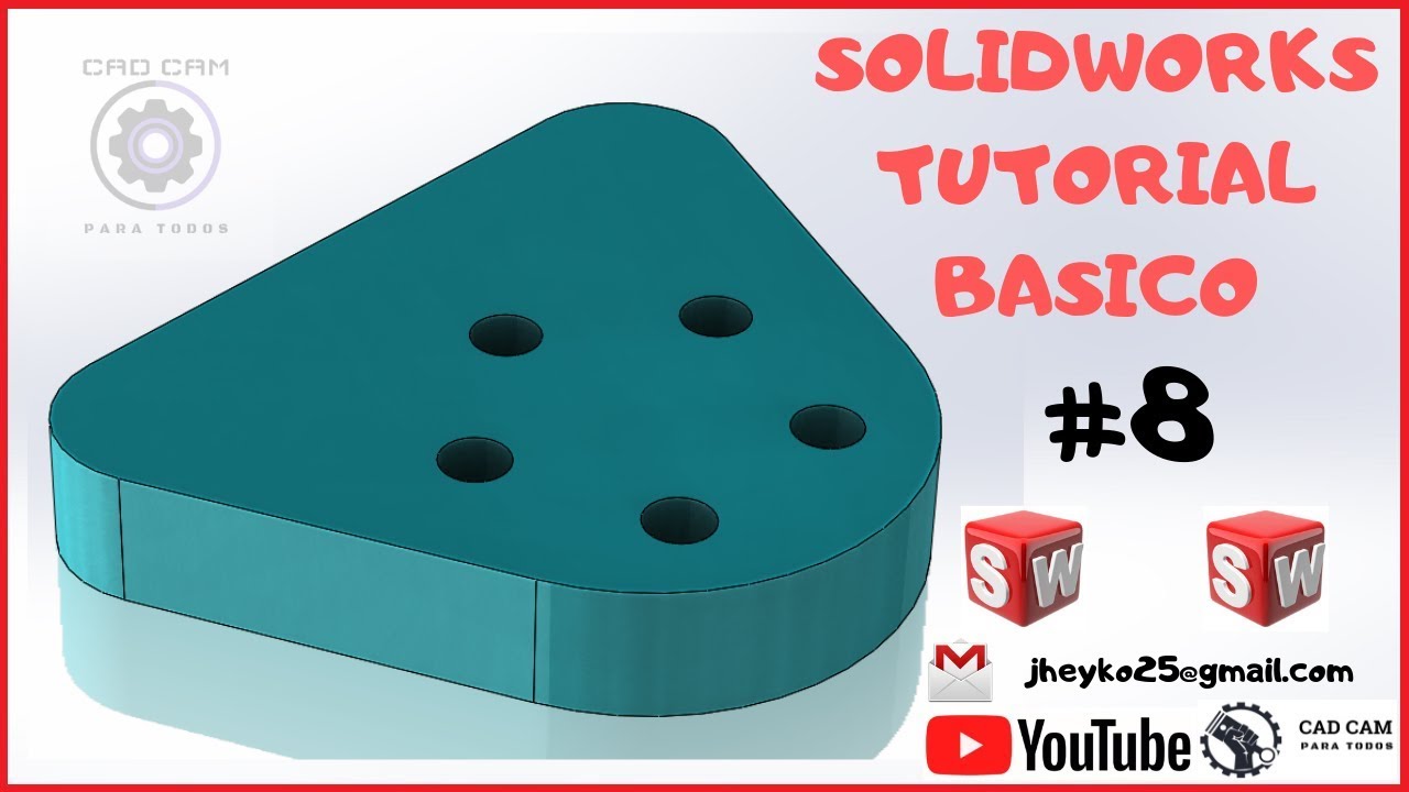 tutorial solidworks 2019 #8 - YouTube