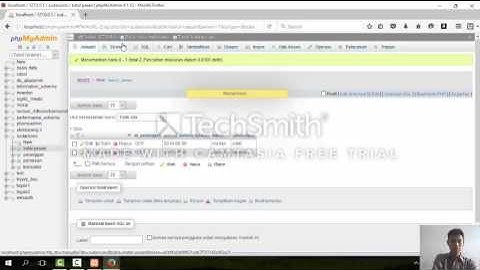 tutorial membuat database reservasi tiket dengan menggunakan phpmyadmin