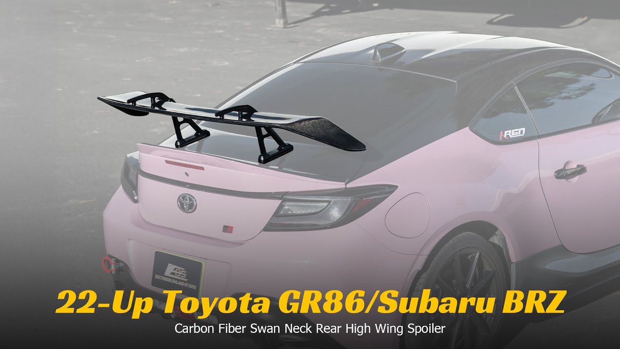 Extreme Online Store For 2022-Up Toyota GR86 / Subaru BRZ STI Style Swan Neck Rear High Wing Spoiler