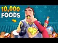 Feeding 10000 foods to the neighbor  hello neighbor mods