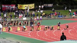 20161010　大阪市陸上競技カーニバル　中学男子　100m　予選　11組　MRKMDRGN