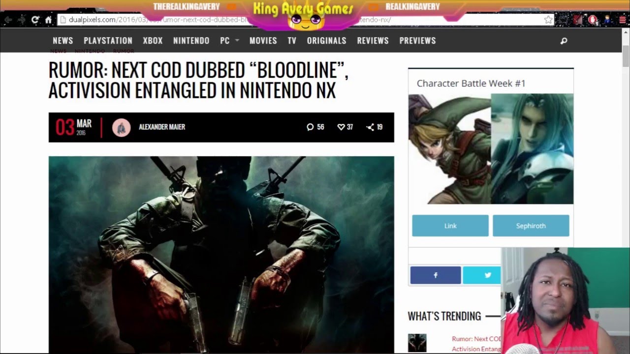Nintendo NX Rumor COD BloodLine & Destiny 2