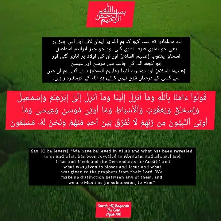 Surah AL-Baqarah Ayat 136 || Beautiful Recitation Quran