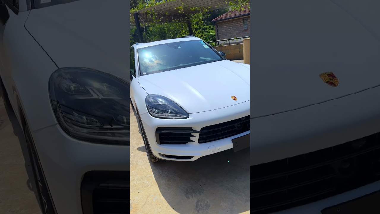 Matte PPF on white Porsche Cayenne 
