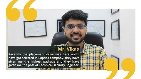 Mr Vikas got Placed in Sophos after his CCIE Security Integrated Training