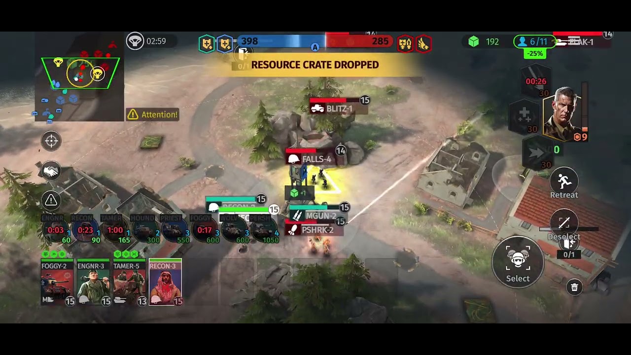 В режиме World War Armies 2v2 множество высокоуровневых юнитов бесчинствуют на побережье.