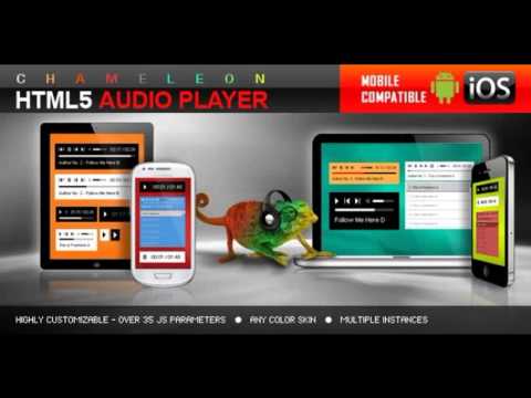 Preview Chameleon HTML5 Audio Player With Without Playlist