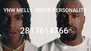 Ynw Melly Mixed Personality Roblox Id Youtube - mix personality roblox id