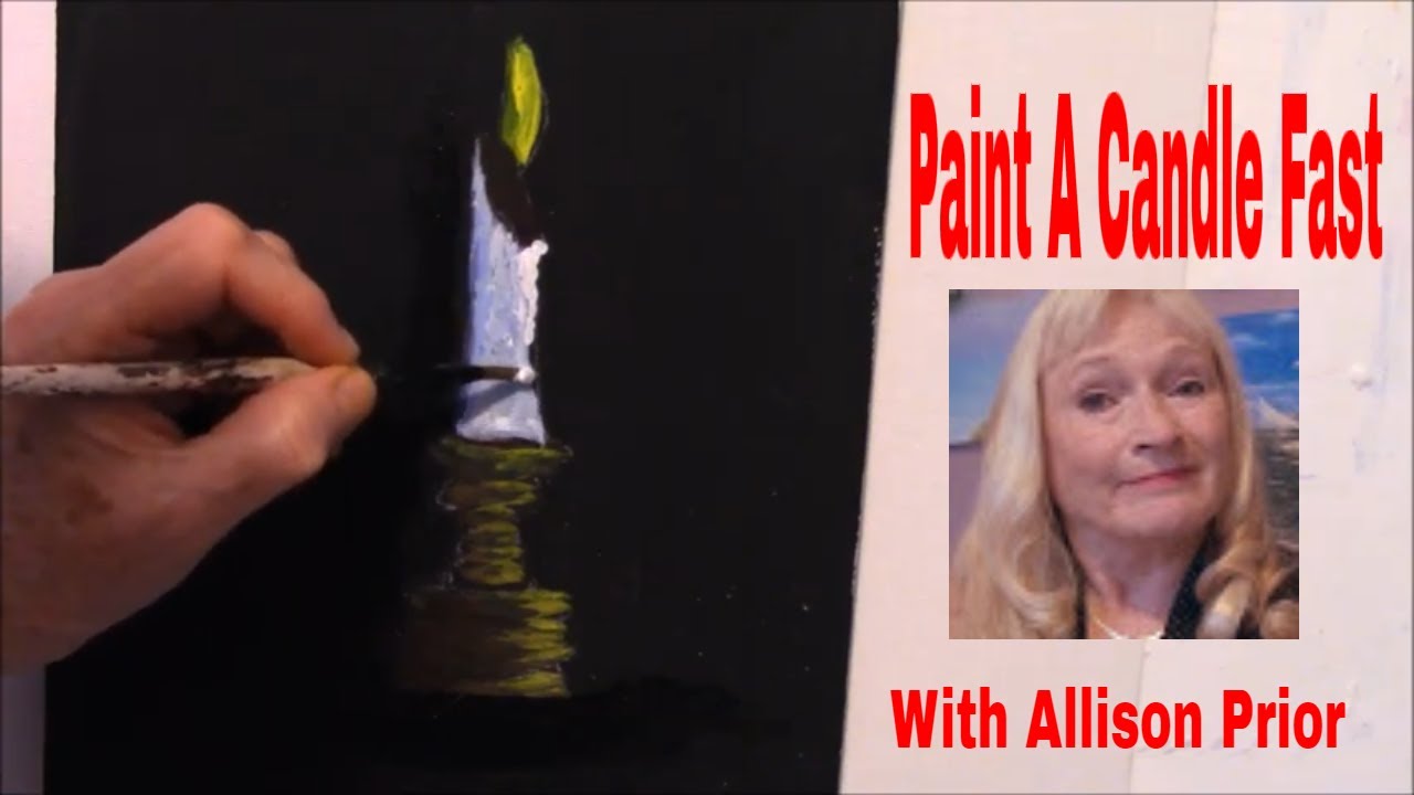 How to paint candles…all you need is some acrylic paint and a small pa, candle painting