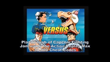 Capcom Fighting Jam Chun Li & Ryu Playthrough using the Action Replay Max 30,000 for Ps2 :D #Ps2