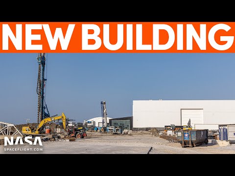 Pilings Drilled for New Building (Another Mega Bay?) | SpaceX Boca Chica