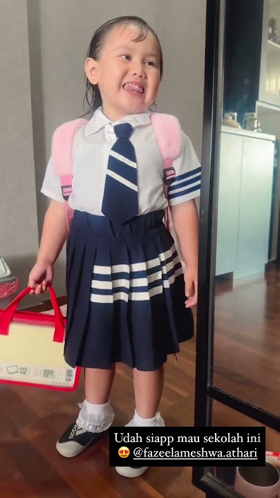 Cute Meshwa first time entering school #dennycagur #shantydenny