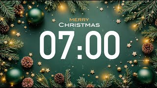 7 Minute Christmas Timer 🎵 with Christmas Music (4K) 🎄 - and Alarm Sound
