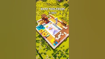 MINECRAFT🏡BIGGEST SWIMMING🔥POOL TUTORIAL 😱 #gaming#viral#shorts#video