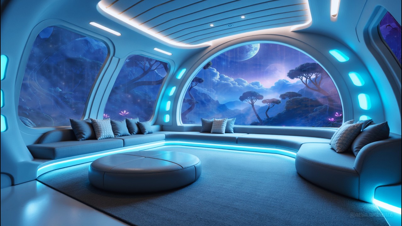 Soft Piano, Rain & Fog on an Alien Planet | Deep Focus (1 Hour)