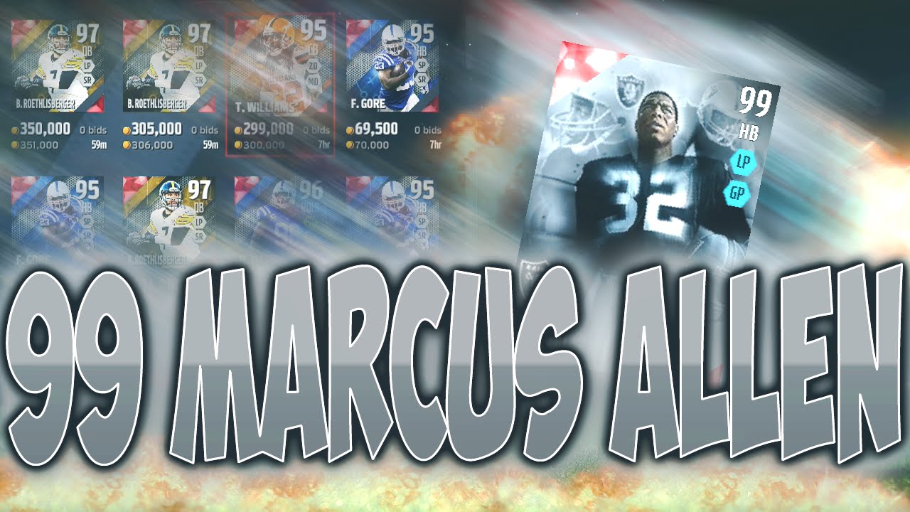 OMG! 99 OVERALL MARCUS ALLEN! ULTIMATE MASTER! HUGE UPDATE! Madden 16 Ultimate Team