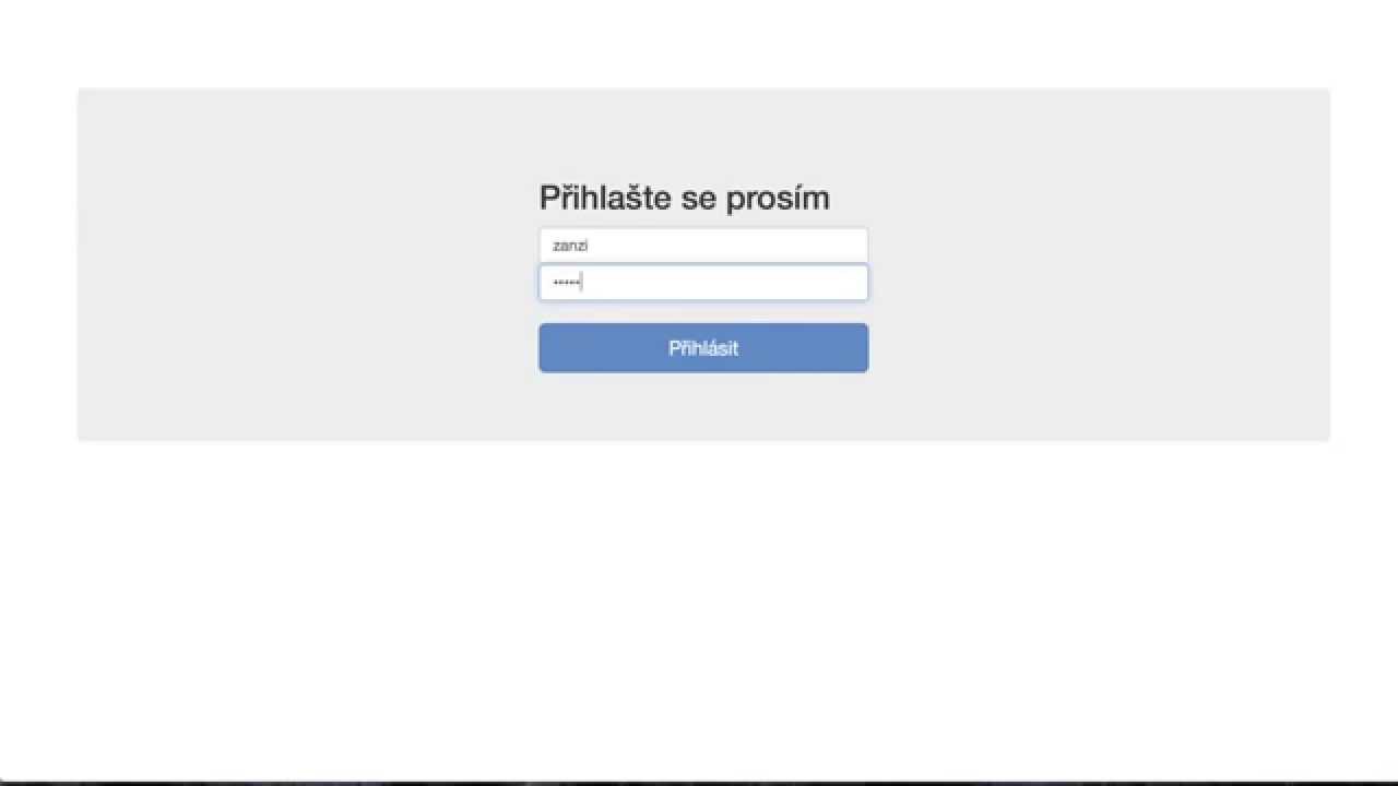 Ukázka administrace