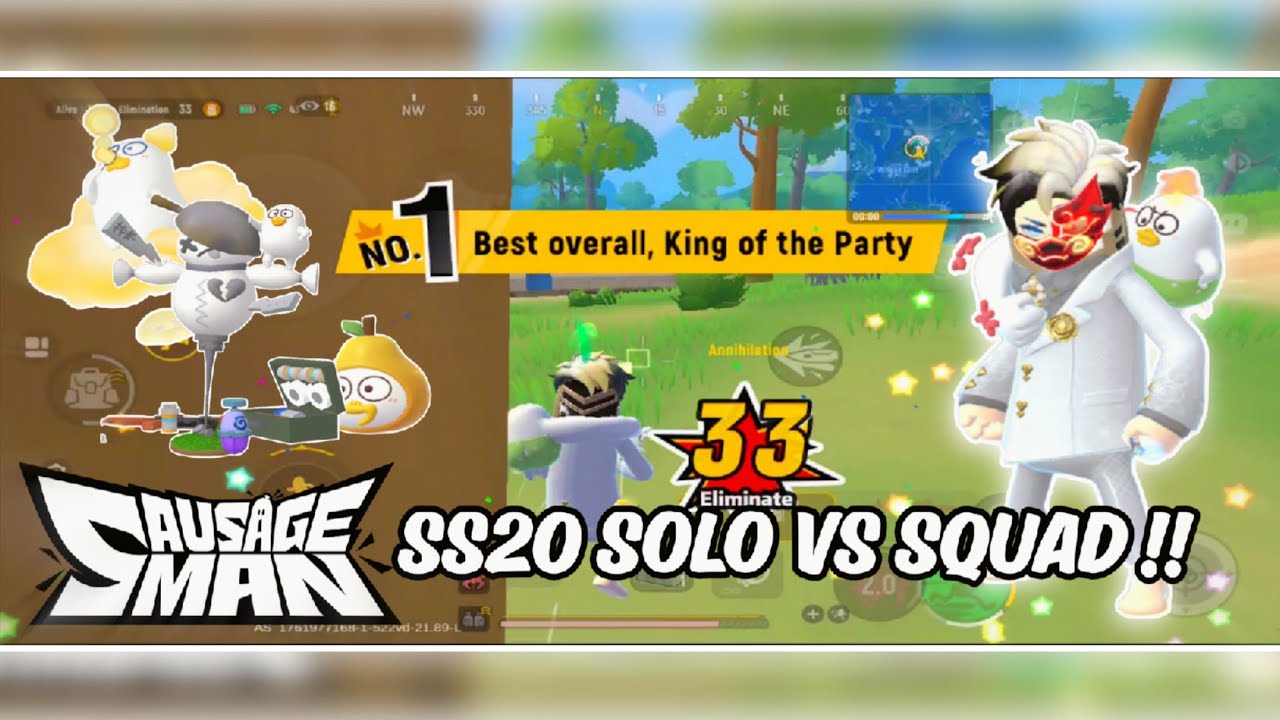 TOP GLOBAL 33 KILL !!😱 SS20 SAUSAGE MAN GAMEPLAY