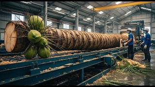 Inside A Real Coconut Factory Fresh Coconut Tree Processing