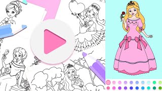Mewarnai Game Princess | Princess Coloring Book Game screenshot 4