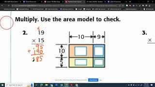 Chapter 5, Lesson 4: Multiplying Double-Digit Factors With an Area Model
