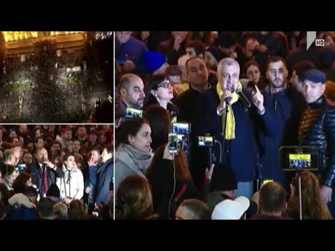 საპროტესტო აქცია რუსთაველზე