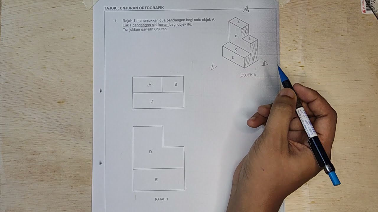 Lukisan Ortografik: Permukaan Rata