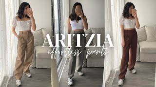 ARITZIA EFFORTLESS PANTS update! | tryon & comparison