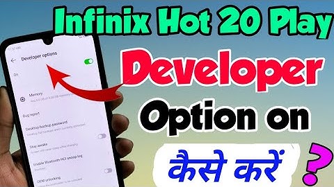 Infinix Hot 20 Play me developer option setting kaise kare | Infinix Hot 20 Play developer option
