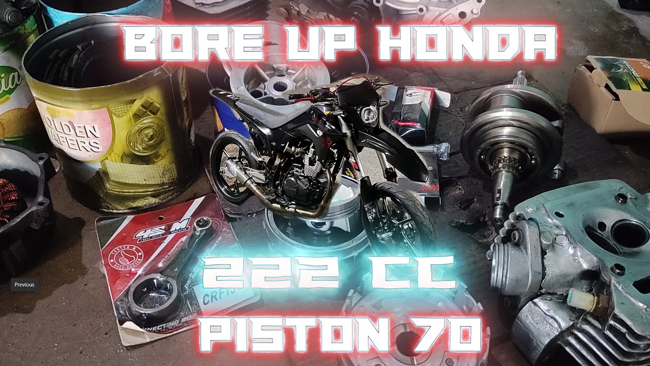 bore up crf piston 70 222cc