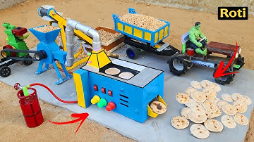 DIY Mini automatic roti/chapati maker machine with generator flour mill | Science project