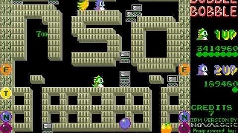 [Part 10/10] Bubble Bobble (DOS version) 2-players walkthrough, Player1 final score: 3631690