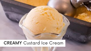 CREAMY CUSTARD ICE CREAM | Old Fashion Vanilla Ice Cream | Guyanese Custard Ice Cream