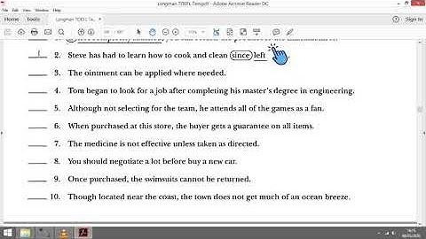 TOEFL Structure Skill 14 Reduce Adverb Clauses