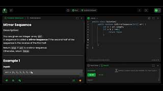 Mirror Sequence Problem Explained | Java Solution | Easy Logic