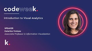 Introduction to Visual Analytics - Katerina Vrotsou | codeweek April 2024