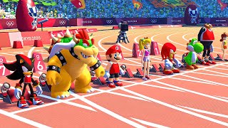 Unbelievable 100M Race All Characters In Mario & Sonic At The Olympic Games Tokyo 2020
