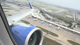 United A321 NEO Rainy Departure From Chicago O Hare