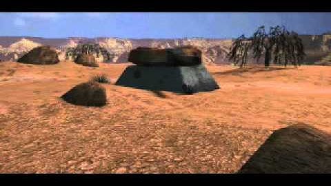 C&C Tiberian Dawn - Turret Being Blown Up in the Desert