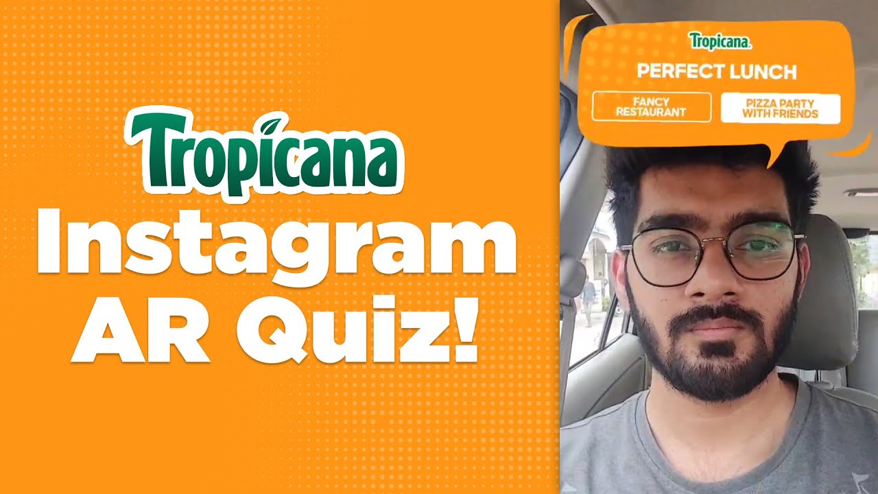 Tropicana Instagram AR Quiz Asli Meter Instagram Spark AR filter
