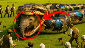 Fearless Heroes Save A POOR Elephant From The Attack Of A Giant Python